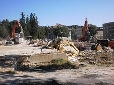Bild: Abrissarbeiten auf Baustelle