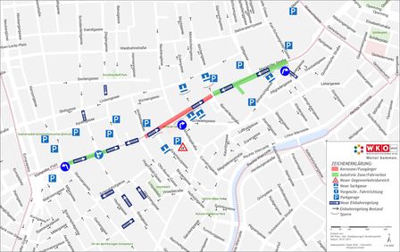 Bild: Plan mit Neugestaltung der Mariahilfer Straße