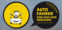 Banner: Initiative Verkehr - "Autofahrer sind auch nur Menschen!"